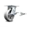 Service Caster 5 Inch V Groove Semi Steel Caster with Roller Bearing and Brake/Swivel Lock SCC SCC-35S520-VGR-SLB-BSL - alternate 1